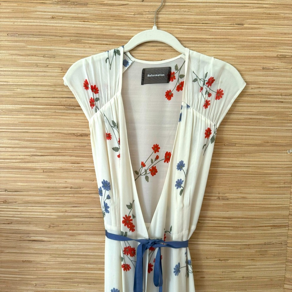 Reformation Floral Maxi Wrap Dress EUC - Picture 5 of 11